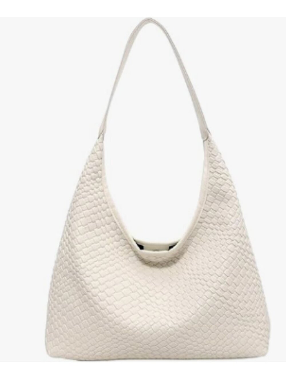 Woven Leather Hobo Bag Large Capacity Tote Crossbody Shoulder Purse Elegant